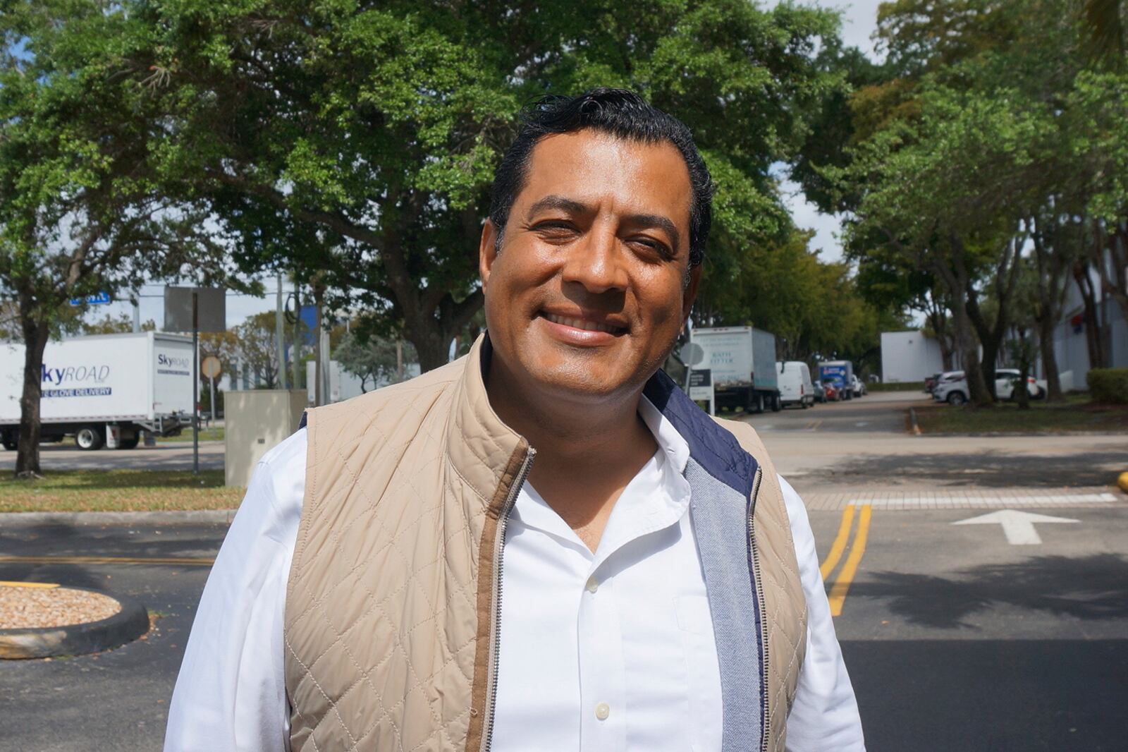 Felix Maradiaga stands for a portrait in Doral, Fla., on Wednesday, April 2, 2025. (AP Photo/Giovanna Dell'Orto)