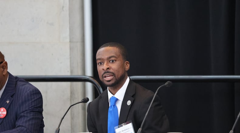 Ohio State Rep. Willis Blackshear, Jr., D-Dayton, speaks at the Ohio House Democrats' Gun Violence Prevention Summit on Feb. 16, 2024.