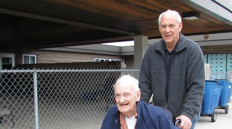 Tom Rogers, who will be turning 99 in May, is the oldest person in the county board of DD's program and lives at the FF Mueller Center. Mike Faust has been friends with Rogers for 40 years and visits him every week. Photo provided by Developmental Disabilities of Clark County.