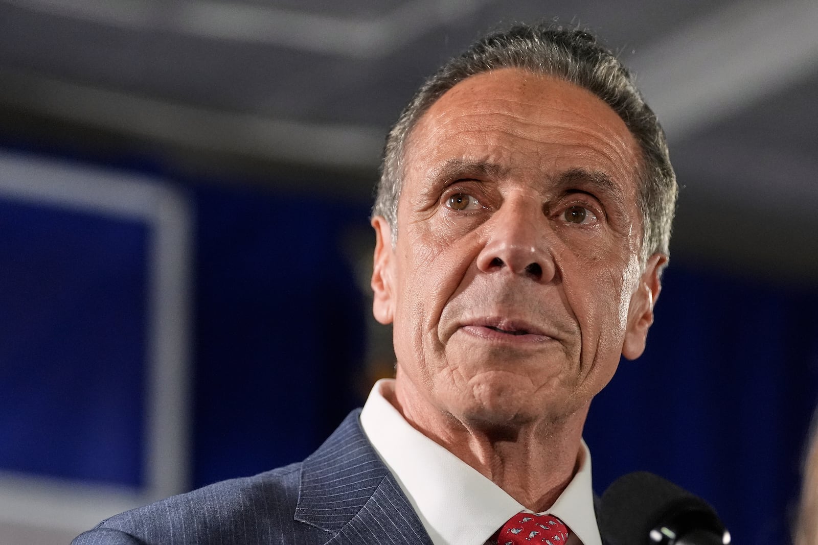 Mayoral candidate Andrew Cuomo speaks to supporters during a Democratic primary watch party, Tuesday, June 24, 2025, in New York. (AP Photo/Yuki Iwamura)