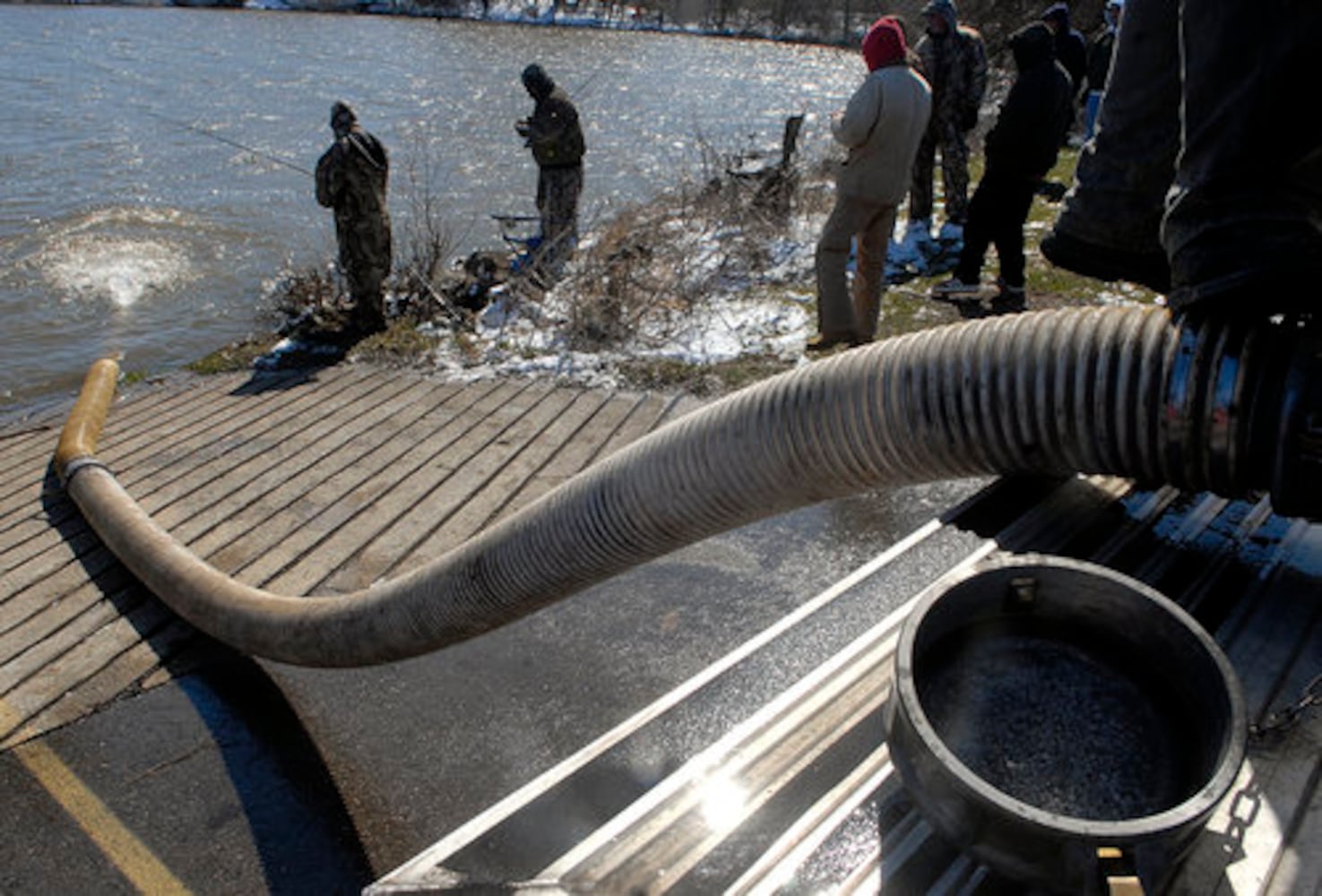 Clark Lake gets stocked with fish
