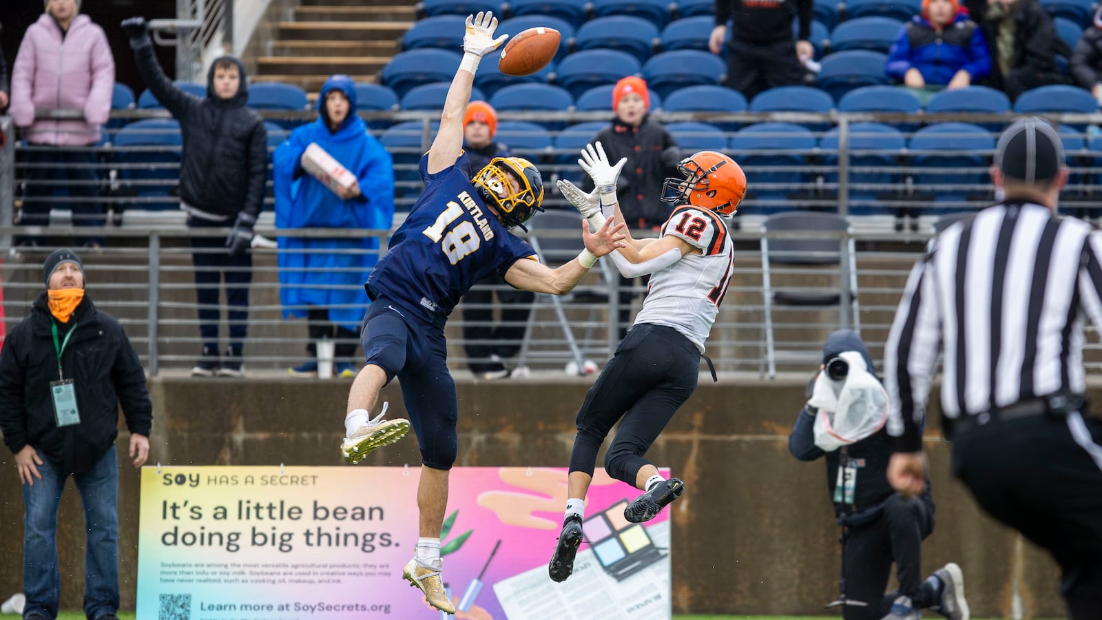 Versailles dropped a 32-15 decision to Kirtland in the Division VI state championship game at Tom Benson Hall of Fame Stadium in Canton on Dec. 1, 2023. Michael Cooper/CONTRIBUTED