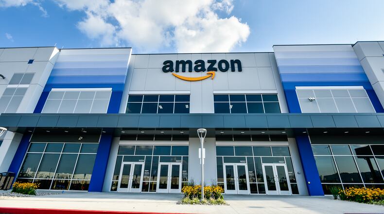 Amazon announced Tuesday, March 17, 2020, it is hiring 4,600 in Ohio as part of a nationwide hiring push that is expected to create 100,000 new jobs. The company’s fulfillment center in Monroe opened in 2019 as the largest building in the city at 1.3 million square feet. NICK GRAHAM/STAFF