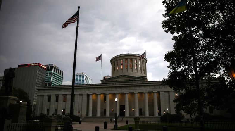 The Ohio Statehouse in Columbus, Ohio, July 20, 2023. Republicans now dominate both houses of the Legislature. (Maddie McGarvey/The New York Times)