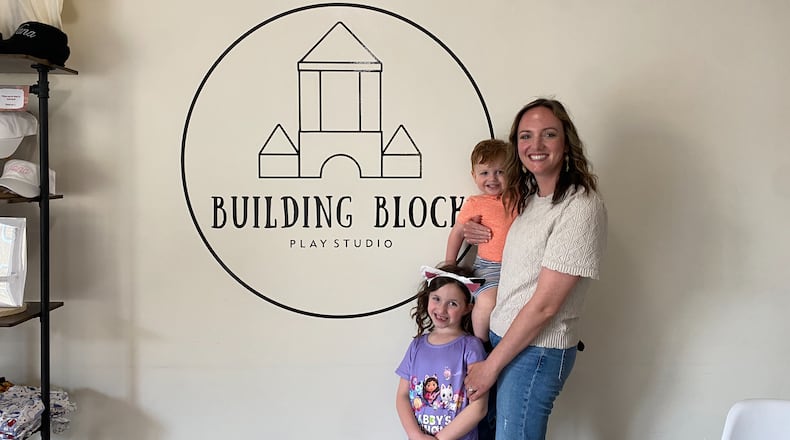 Valerie Block (Pictured on the right) is with her two children, Jax Block (top left), and Emilia Block (to the left). Contributed.