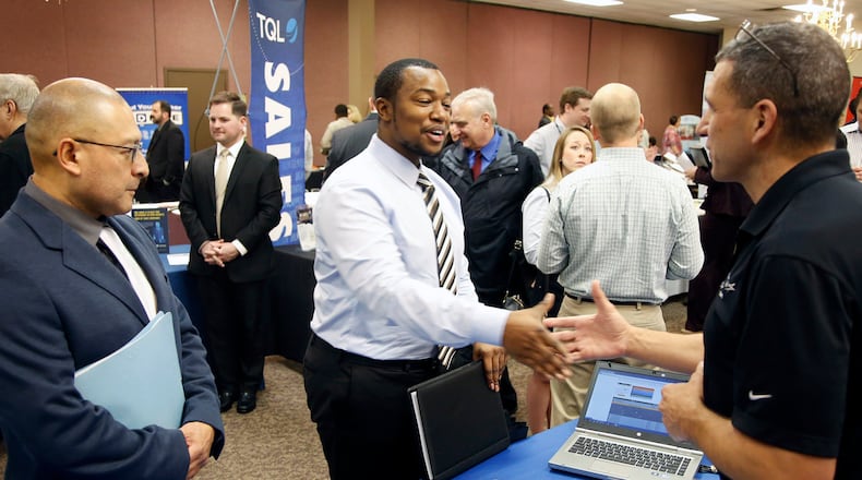 Unemployment rates dropped in May across the Miami Valley and the city of Dayton, according to figures released Tuesday by the Ohio Department of Job and Family Services.