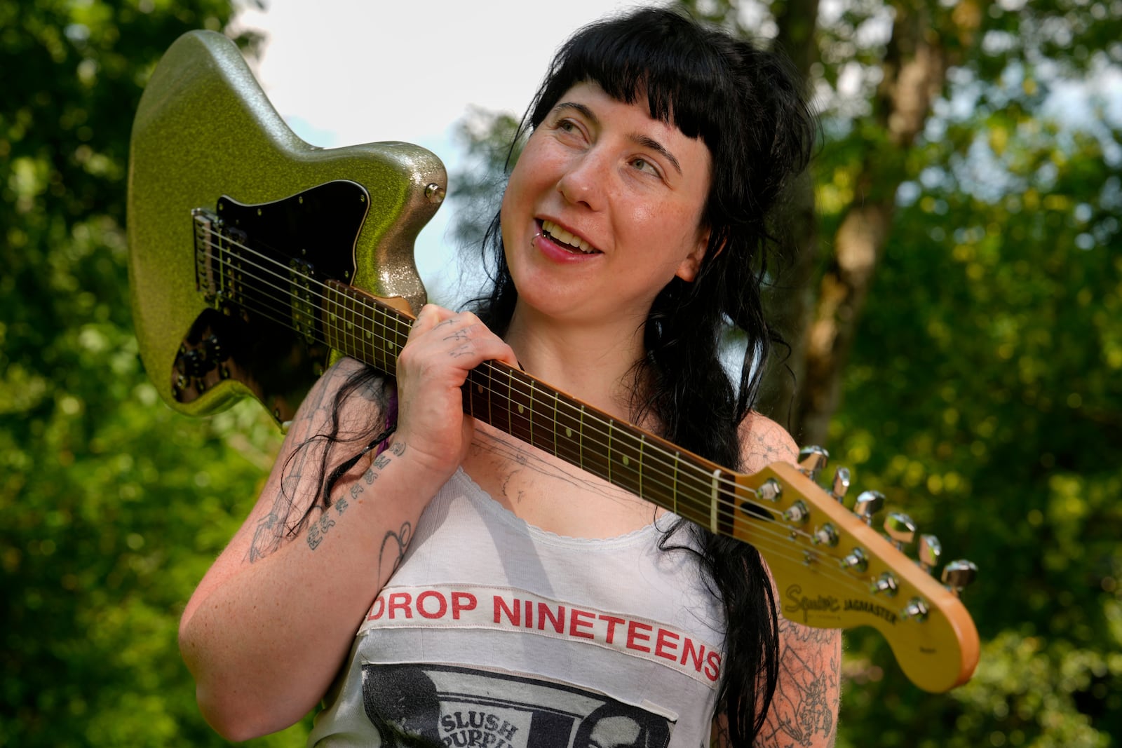 Karly Hartzman of the band Wednesday poses for a portrait on Wednesday, June 11, 2025, in Greensboro, N.C. (AP Photo/Chris Carlson)