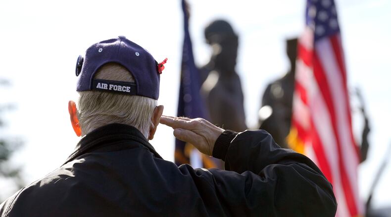 More than 100 area veterans will take the trip of a lifetime Saturday to Washington, D.C., thanks to Honor Flight Dayton. (AP Photo/Steven Senne)
