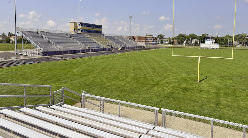 Springfield High School’s Evans Stadium. Bill Lackey/Staff