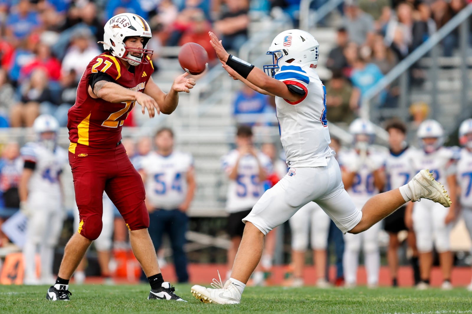 The Northeastern High School football team beat Greeneview 32-0 on Friday, Sept. 5 at Conover Field in Springfield. MICHAEL COOPER/STAFF