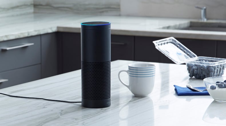 Amazon Echo is a hands-free speaker you control with your voice. (Amazon/TNS)