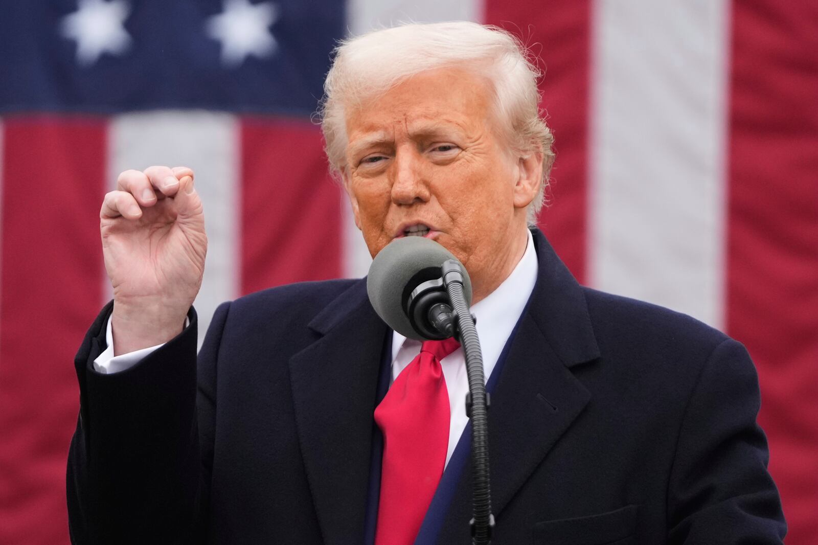 President Donald Trump speaks during an event to announce new tariffs in the Rose Garden at the White House, Wednesday, April 2, 2025, in Washington. (AP Photo/Mark Schiefelbein)