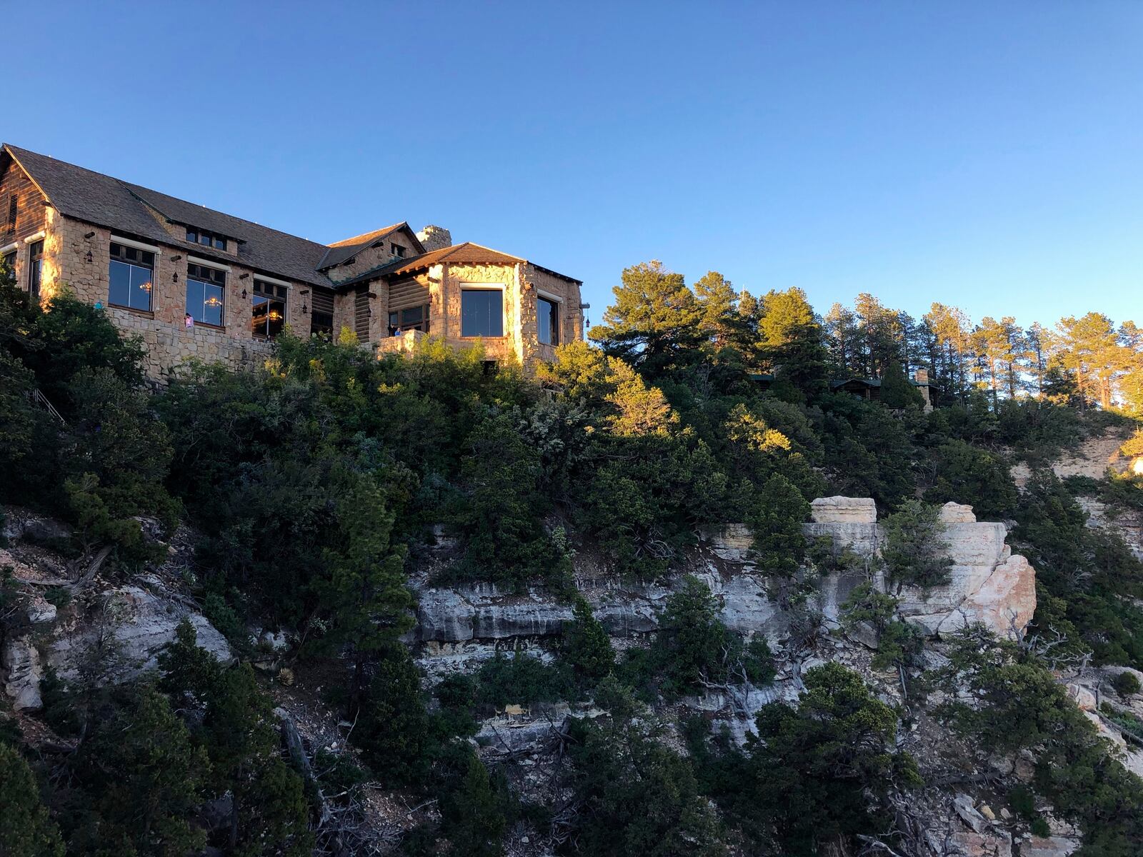The Grand Canyon Lodge on the North Rim of Grand Canyon, Ariz., in June 2019. (AP Photo/Ryan Pearson)