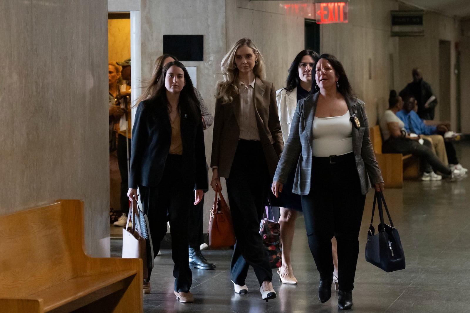 Kaja Sokola arrives at Manhattan criminal court before Harvey Weinstein's trial on Thursday, May 8, 2025 in New York. (AP Photo/Adam Gray)