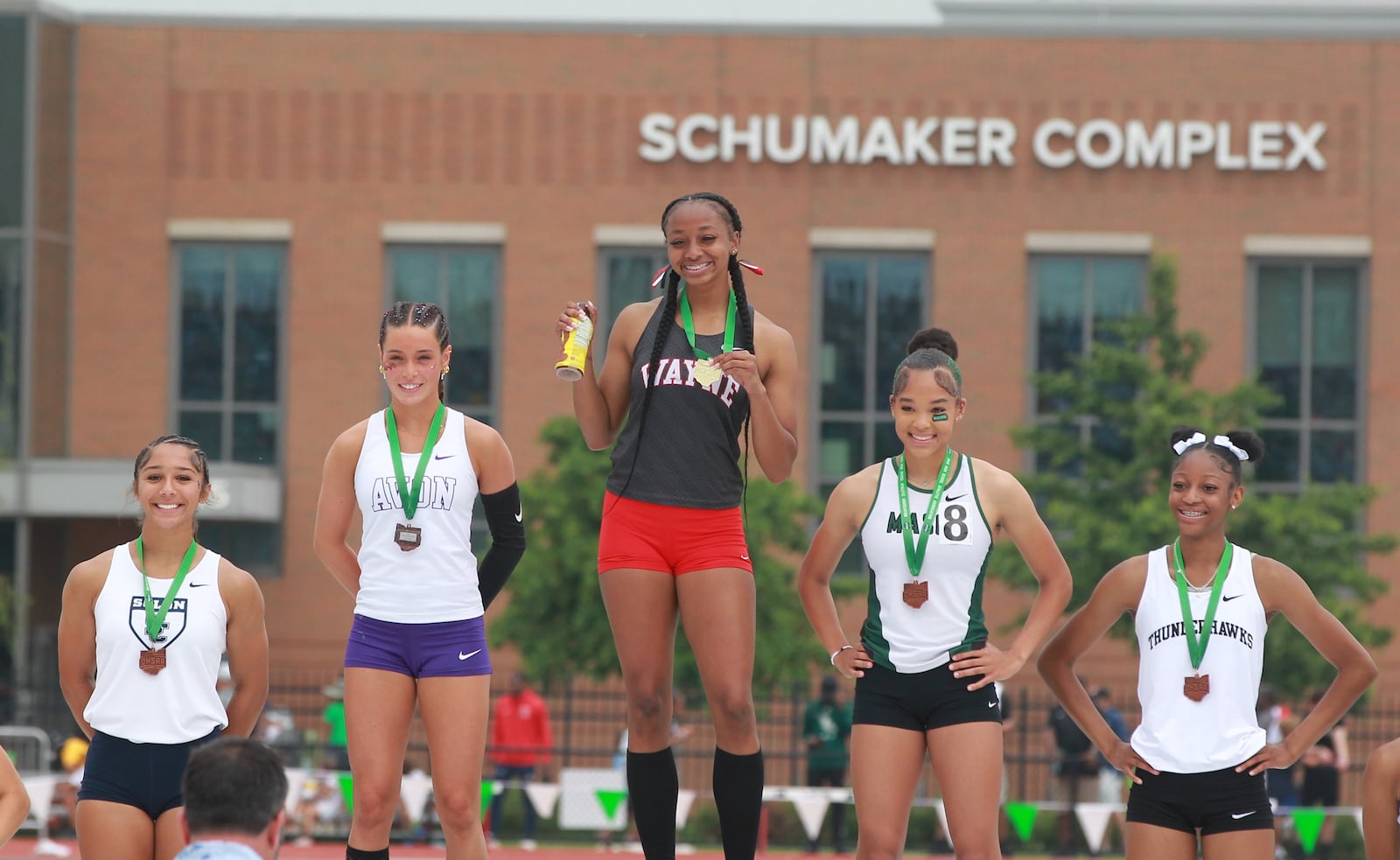 Wayne senior Te'aira Branham-Patrick won the 100-meter dash at the OHSAA Division I State Track Meet 2025 in Columbus on June 7.