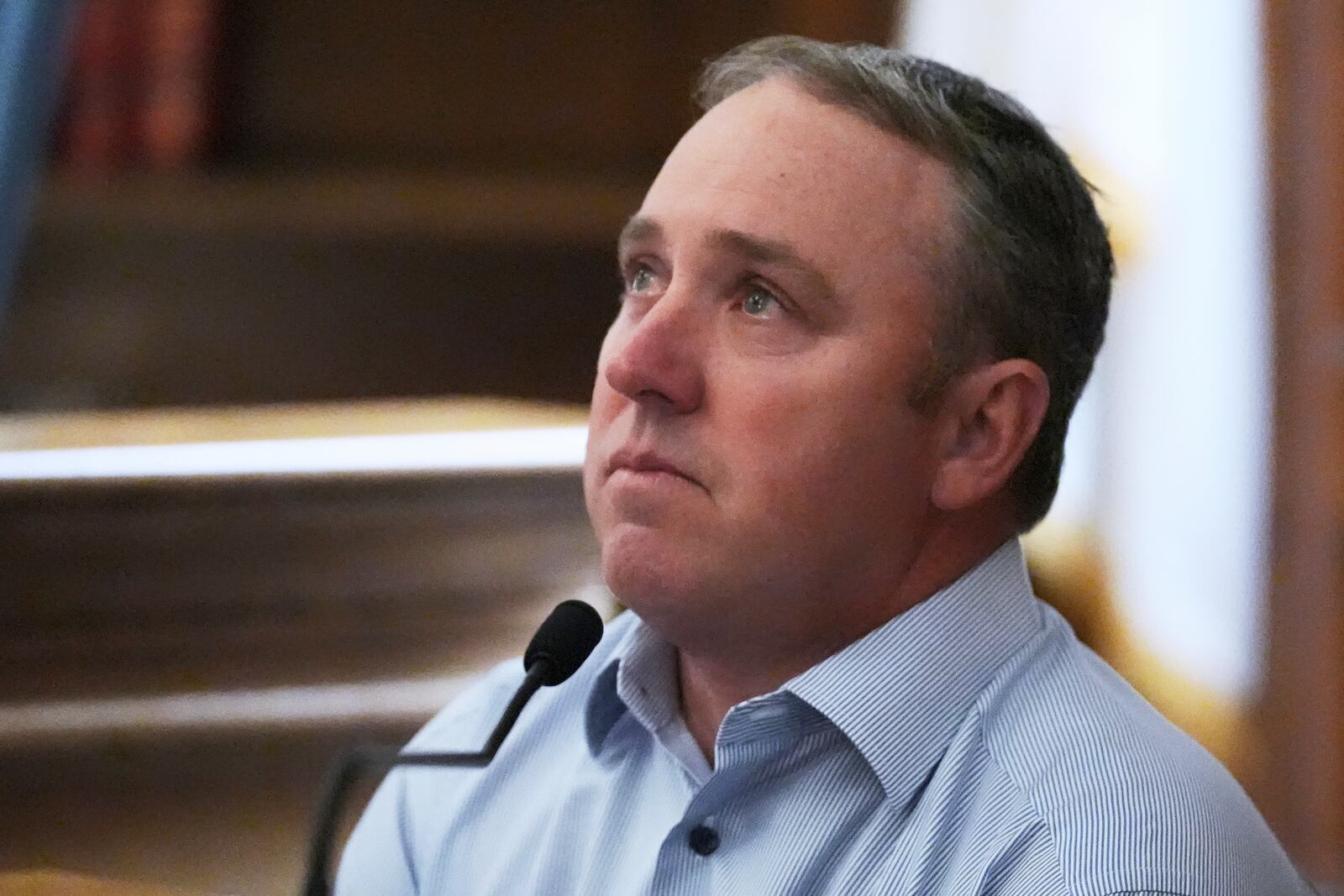 Michael Camerano, a friend of John O'Keefe testifies during the Karen Read trial at Norfolk Superior Court, Thursday, April 24, 2025, in Dedham, Mass. (AP Photo/Charles Krupa, Pool)
