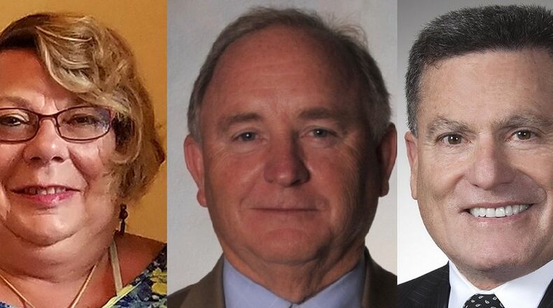 Greene County commissioner candidates from left to right: Debborah Wallace, Ron Geyer, Rick Perales.