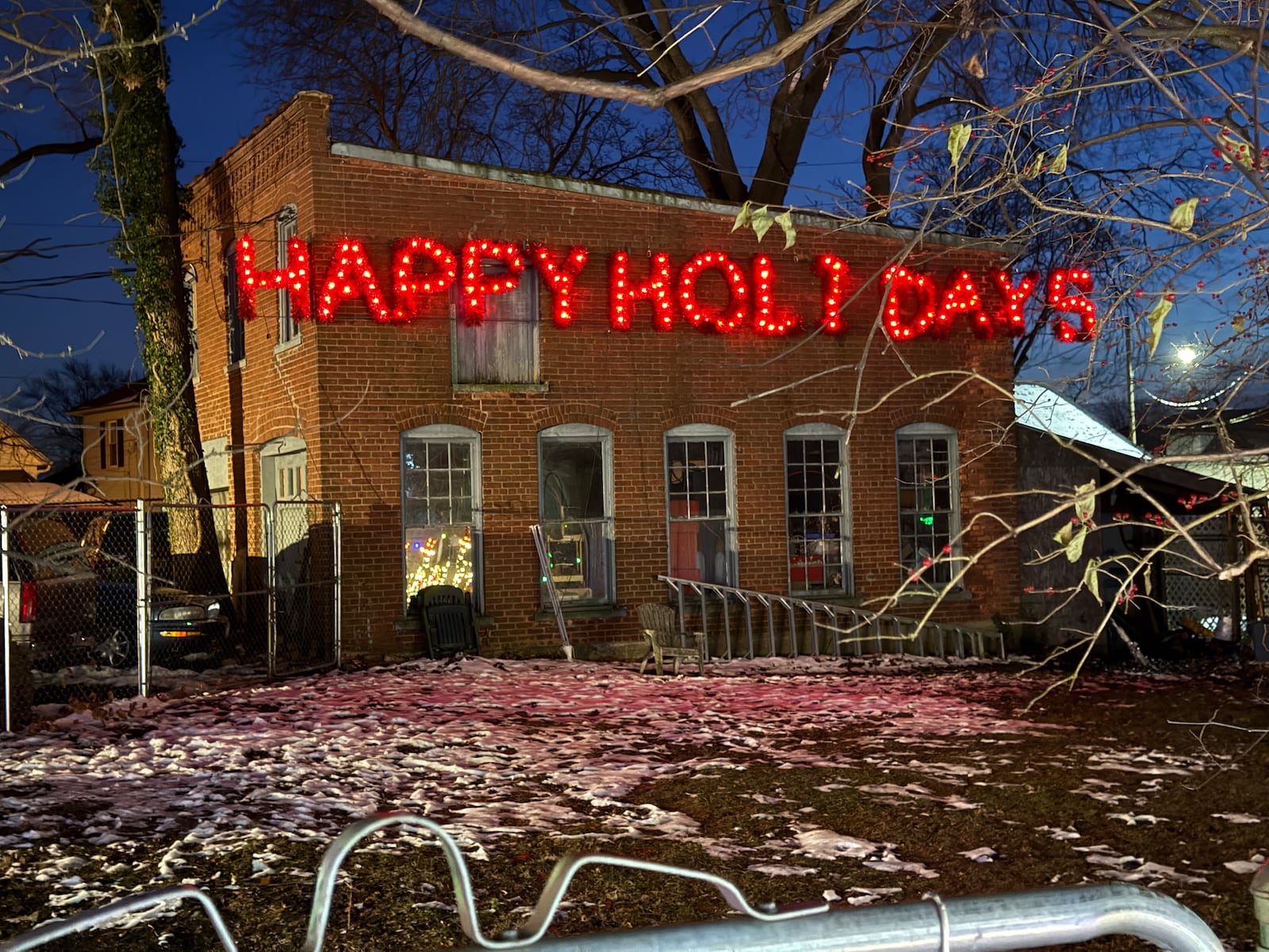 Each holiday season, Richard Smith teams up with his son Alex to put up a massive lights display in front of his home in Piqua. Photos by Alex Cutler