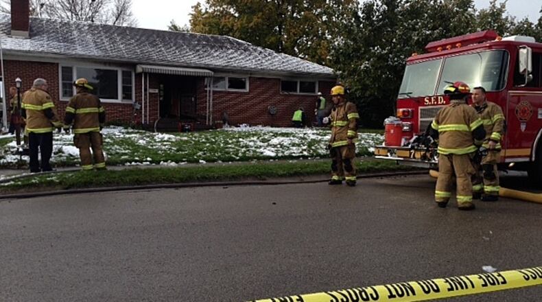 One person was taken to the hospital following a fire in Springfield today. BILL LACKEY/STAFF