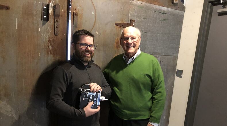 Brian Traylor, left, and Dick Hatfield, are looking for anyone who has unique home movies of Springfield from the 1930s through the 1960s. Photo by Brett Turner