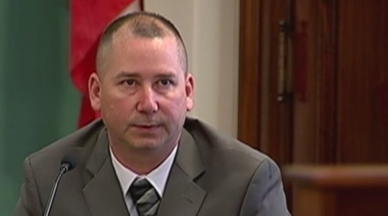 Former Ohio State Highway Patrol Trooper Christopher Ward appears in court. FILE PHOTO