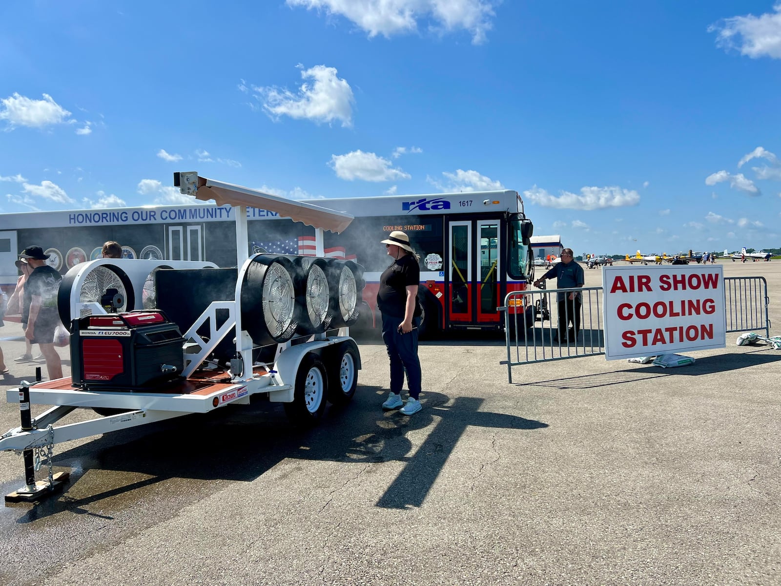 Temperatures were rising as the CenterPoint Dayton Air Show kicked off on Sunday. AIMEE HANCOCK/STAFF