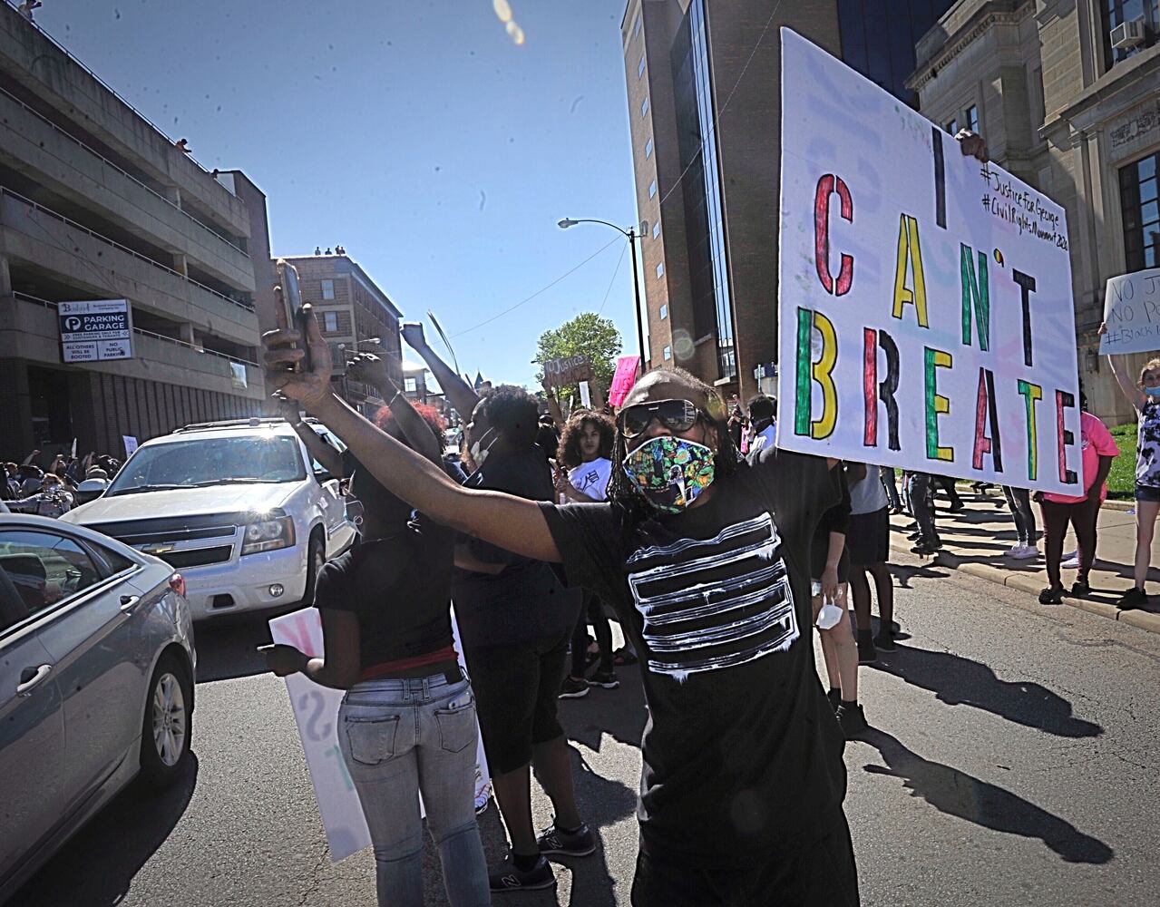 Protesters gather in Springfield today