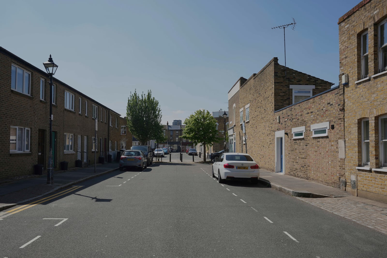 A general view of Saxon Road, in London, Thursday, April 24, 2025. (AP Photo/Kin Cheung)