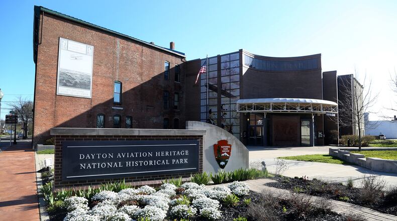 The Wright-Dunbar Interpretive Center and the Aviation Trail Visitors Center in Dayton. A partial government shutdown in 2013 temporarily closed the historic sites. LISA POWELL / STAFF FILE PHOTO