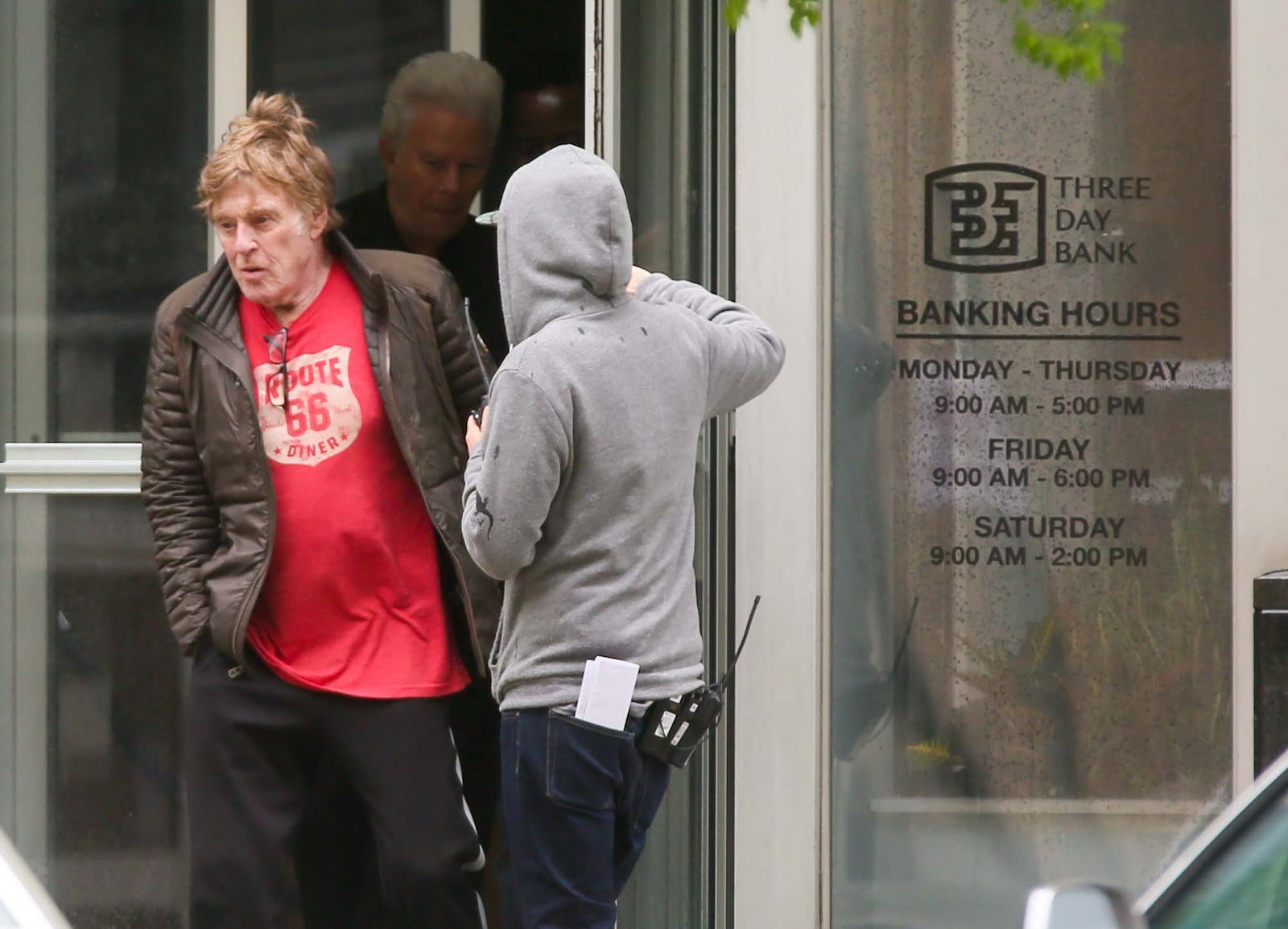 Robert Redford visits the set of "The Old Man and the Gun" in Hamilton prior to filming a scene, Friday, Apr. 28,  2017. GREG LYNCH / STAFF