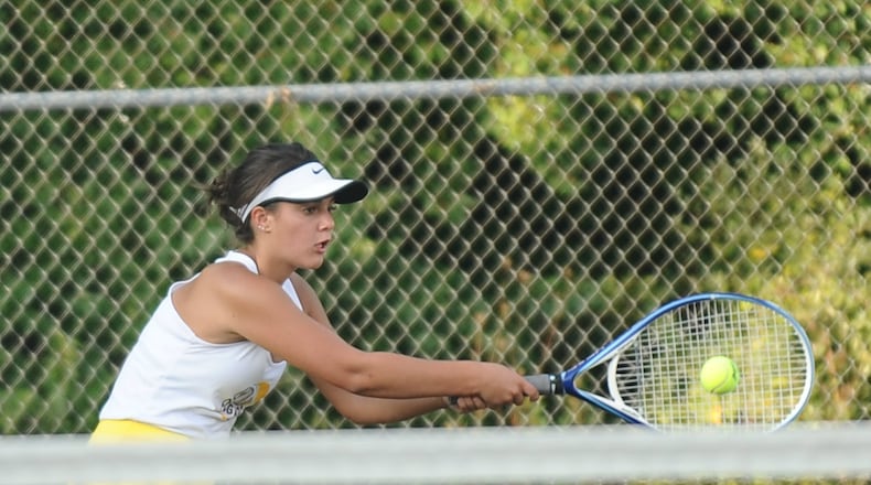 Kenton Ridge freshman Ava Sullivan is 14-1 at No. 3 singles for the Cougars. Contributed / Greg Billing