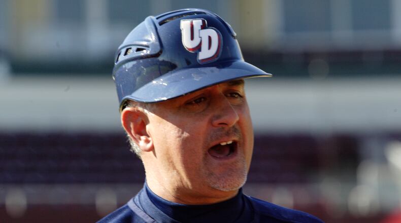 Dayton baseball coach Tony Vittorio during Building Bridges, the Hal McCoy Baseball Camp, at Fifth Third Field in downtown Dayton, Saturday, October 16, 2010.