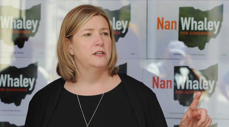 Dayton Mayor Nan Whaley, is seeking the Democratic nomination in the Ohio gubernatorial race. Whaley said Thursday, Aug. 5, 2021, she will visit all 88 Ohio counties by early May, pledging to give voters “a voice, to listen to them and to give them power, because Ohio deserves better.” MARSHALL GORBY\STAFF
