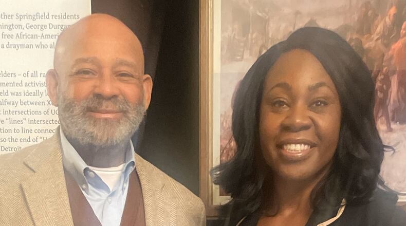 Pamela Bailey, founder of the Antebellum Diaspora Project, is directing a film about Black slaves who were separated from families in the 19th Century and working to reunite their descendants. She interviewed Gammon House president Dale Henry recently at the historic Springfield home as part of the film on the Gammons' work assisting the Underground Railroad.