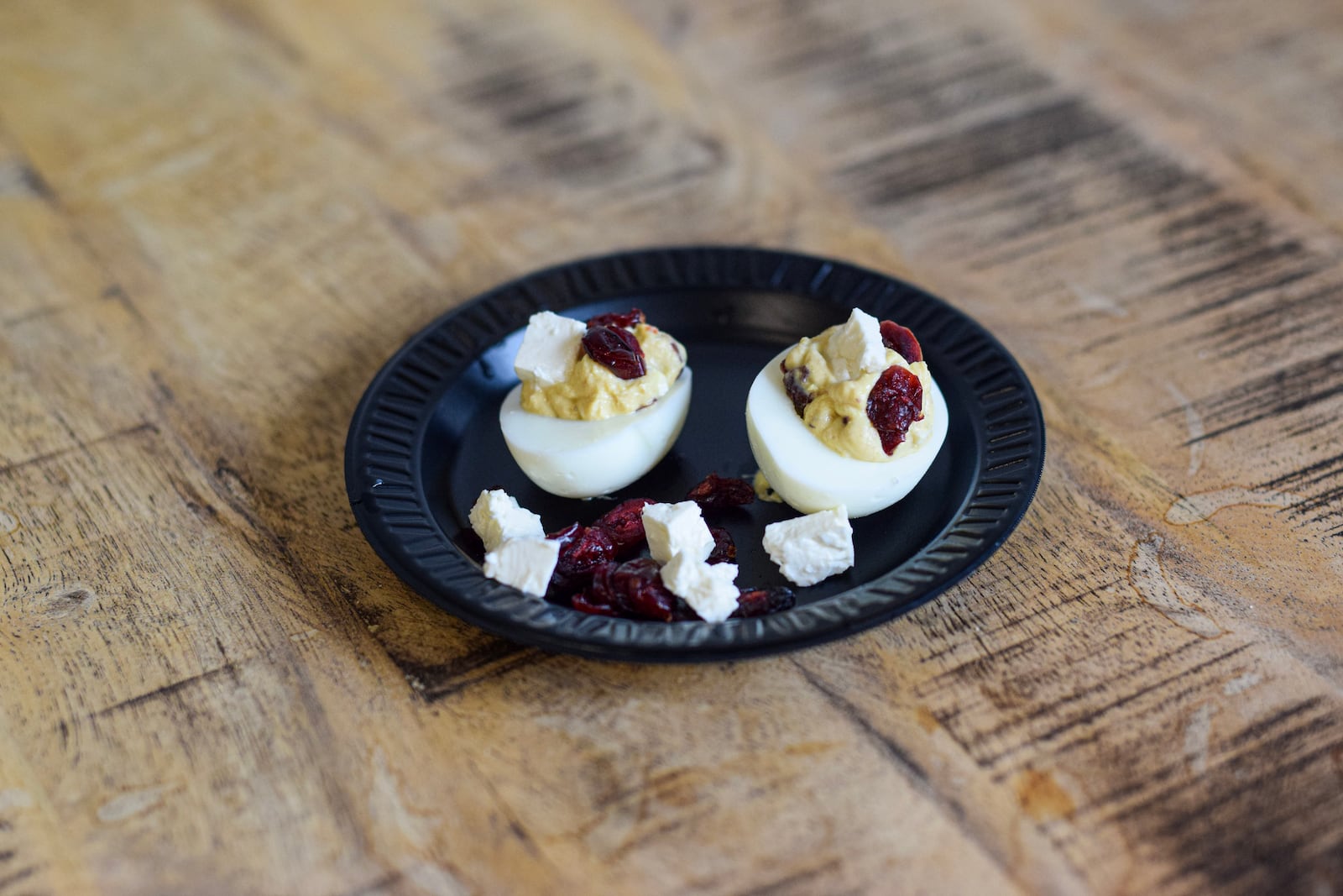 The Ohio Poultry Association has several new deviled egg flavors including Cranberry Feta (CONTRIBUTED PHOTO).