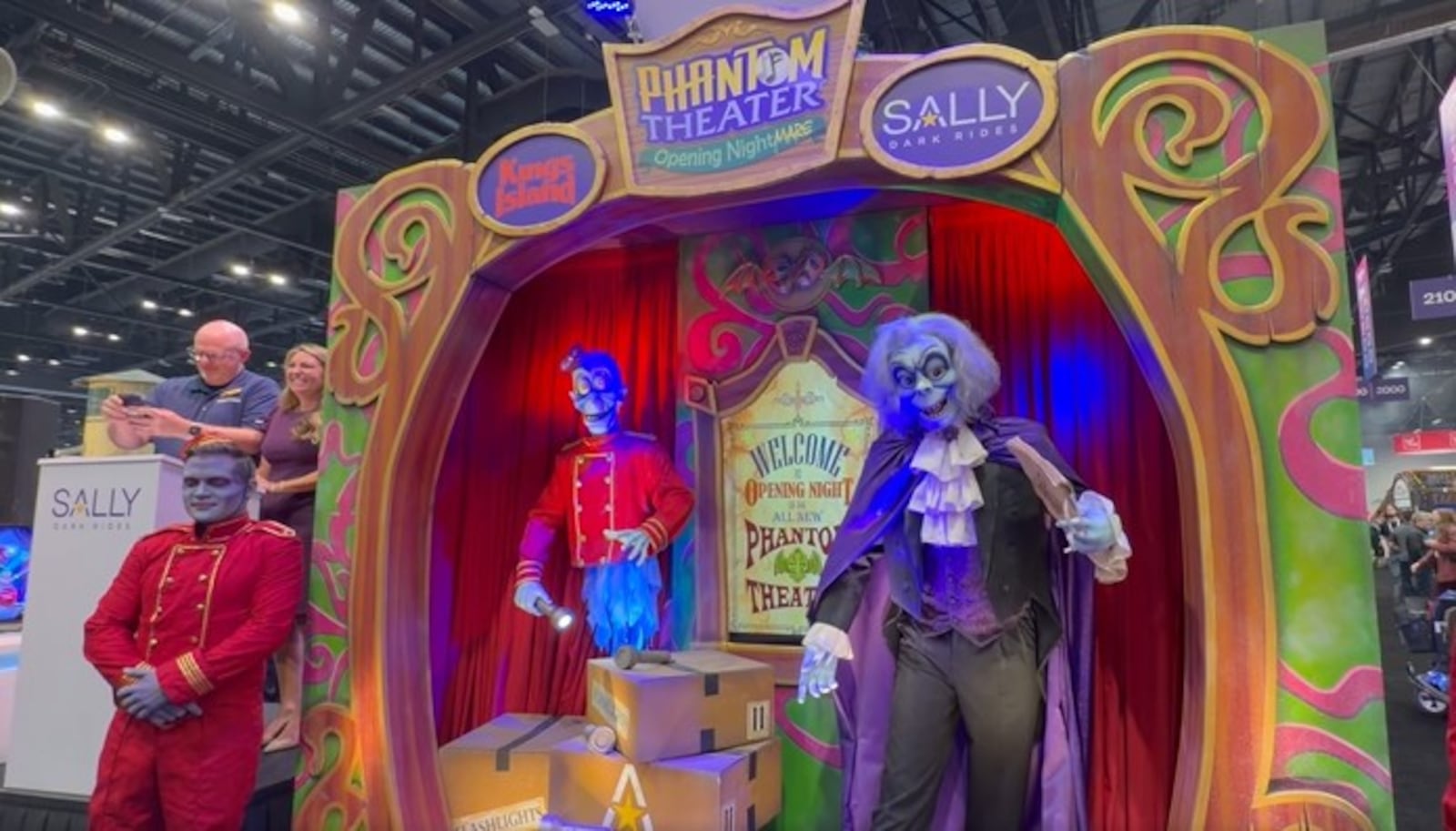 Kings Island officials present a short preview of "Phantom Theater: Opening Nightmare." CONTRIBUTED