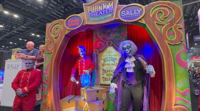 Kings Island officials present a short preview of "Phantom Theater: Opening Nightmare." CONTRIBUTED