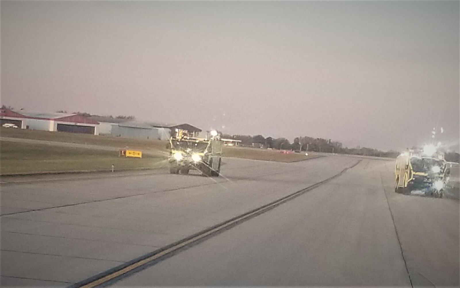 Dayton International Airport emergency crews respond to a plane crash at the airport on Wednesday. CONTRIBUTED