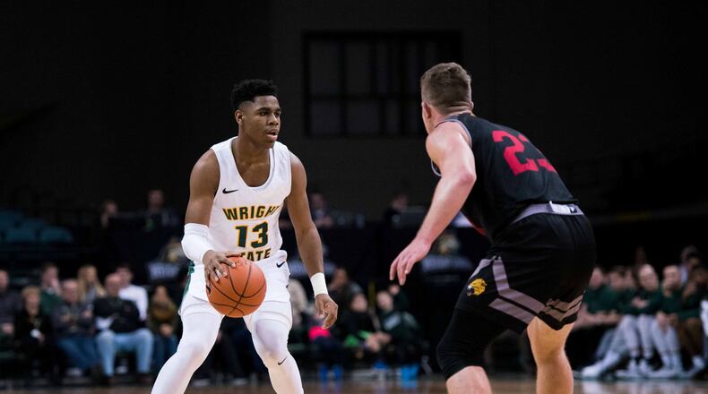 Wright State’s Malachi Smith against IUPUI last week at the Nutter Center. Joseph Craven/CONTRIBUTED