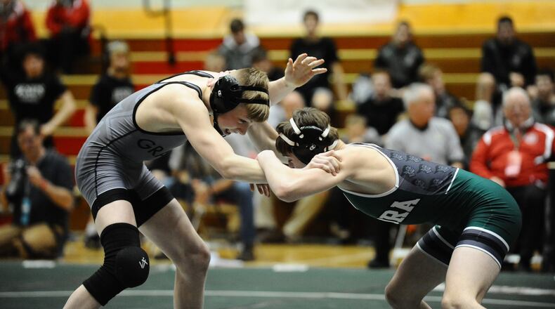 Graham freshman Nolan Gessler (left) is one of 11 Falcons to qualify for the Division II state wrestling tournament. Greg Billing / Contributed