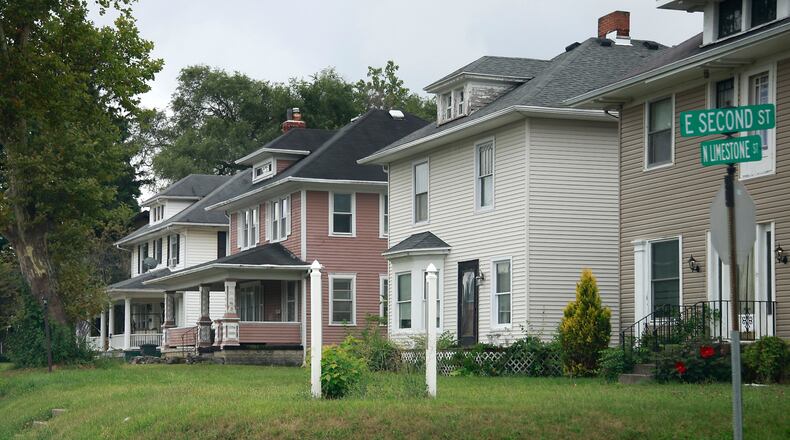 Neighborhood along North Limestone Street in Springfield Friday, August 2, 2024. BILL LACKEY/STAFF