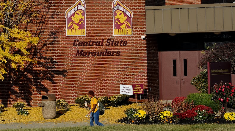 Students going to classes on the campus of Central State University Monday Nov. 4, 2022. MARSHALL GORBY\STAFF