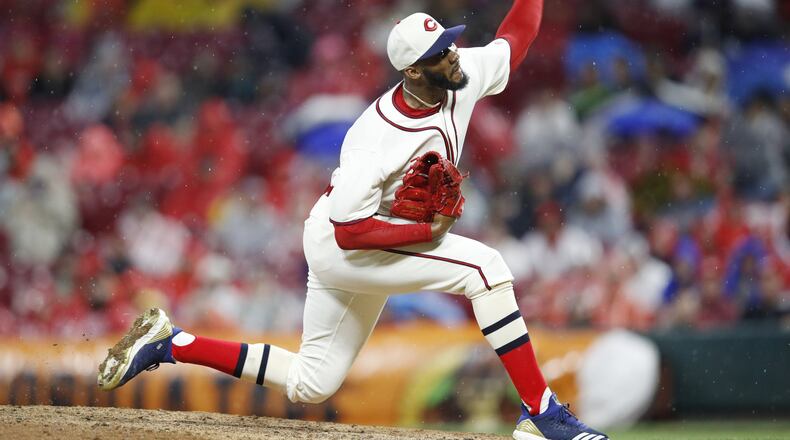 CINCINNATI, OH - JUNE 15: Amir Garrett #50 of the Cincinnati Reds pitches in the eighth inning against the Texas Rangers at Great American Ball Park on June 15, 2019 in Cincinnati, Ohio. The Rangers won 4-3. (Photo by Joe Robbins/Getty Images)