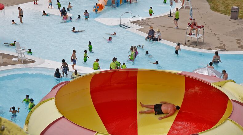 Swimmers cool off in the water at Splash Zone water park Tuesday, June 18, 2024. BILL LACKEY/STAFF