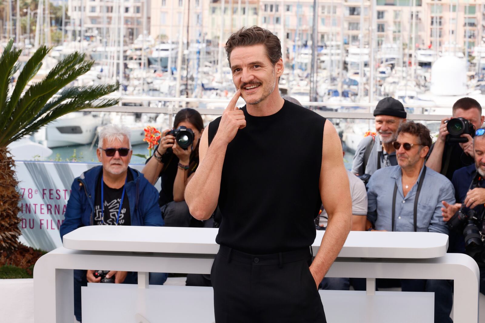 Pedro Pascal poses for photographers at the photo call for the film 'Eddington' at the 78th international film festival, Cannes, southern France, Saturday, May 17, 2025. (Photo by Joel C Ryan/Invision/AP)
