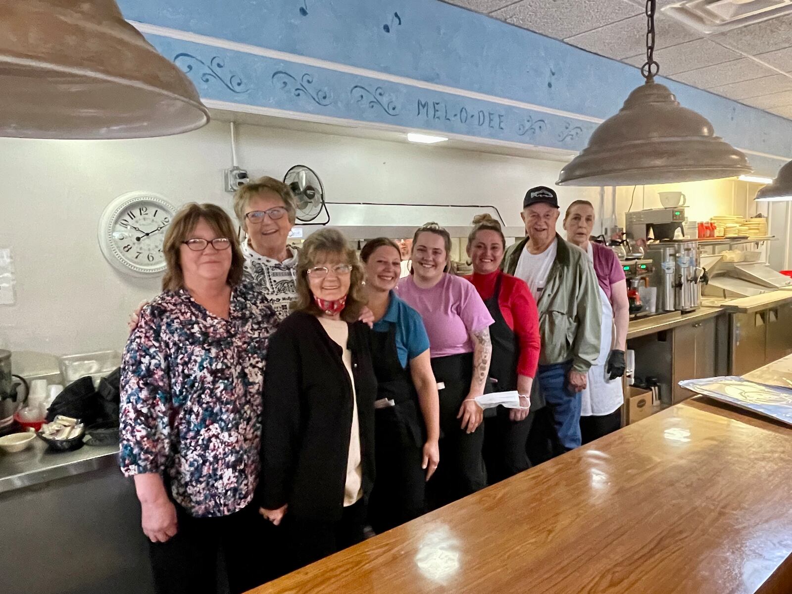 Mel-O-Dee Restaurant & Catering staff  in 2022. Debbie Juniewicz