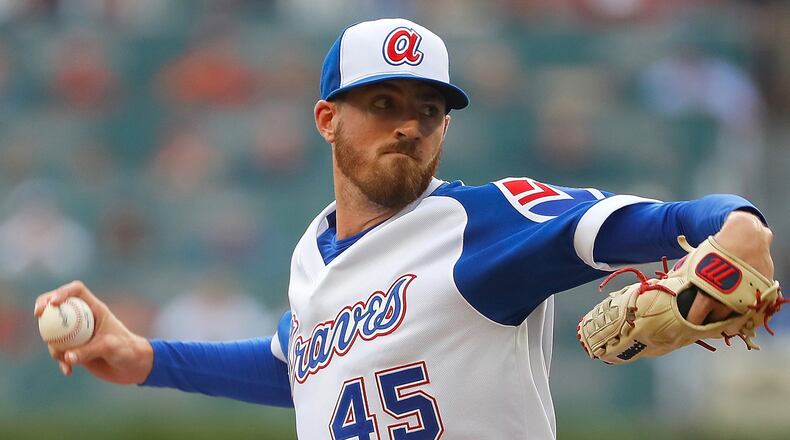 ATLANTA, GEORGIA - AUGUST 02: Kevin Gausman #45 of the Atlanta Braves pitches in the first inning against the Cincinnati Reds at SunTrust Park on August 02, 2019 in Atlanta, Georgia. (Photo by Kevin C. Cox/Getty Images)