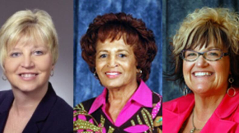 School Employees Retirement System board members Catherine Moss (left), Mary Ann Howell (center), and Barbra Phillips (right) are scheduled to attend the National Conference on Public Employee Retirement Systems at the Hilton Hawaiian Village in Honolulu in May. SERS is expected to foot the $11,232 bill.