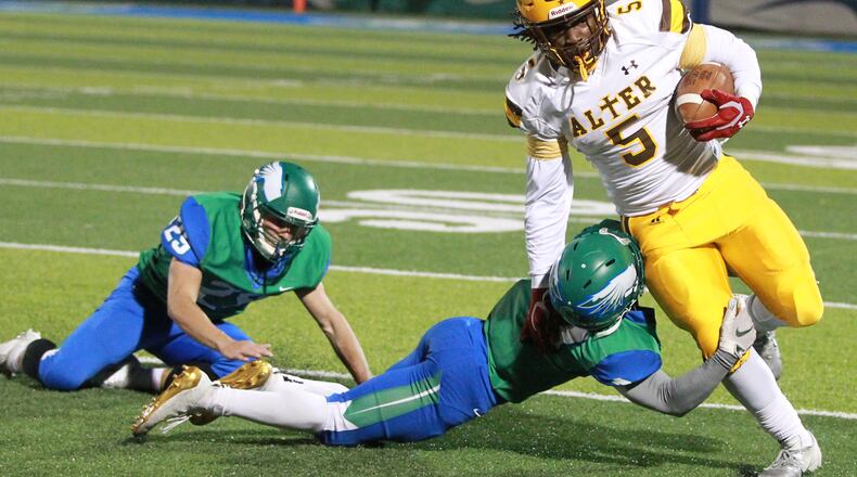 Alter defeated Chaminade Julienne for the second week in a row to advance in the Division-III playoffs. MARC PENDLETON / STAFF