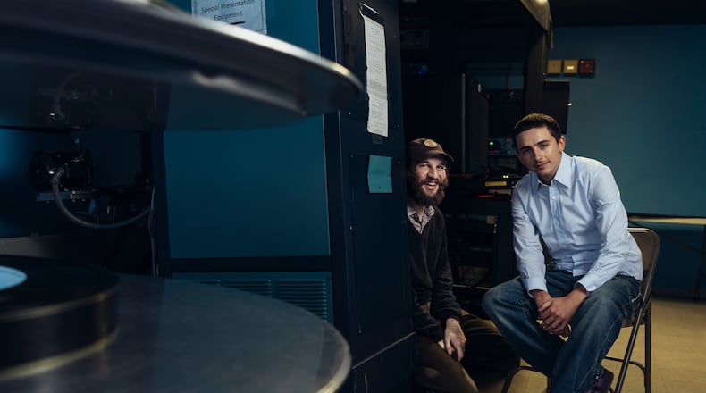 Timothée Chalamet, Josh Safdie pose for a portrait on Monday, Dec. 15, 2025 in New York. (Photo by Victoria Will/Invision/AP)